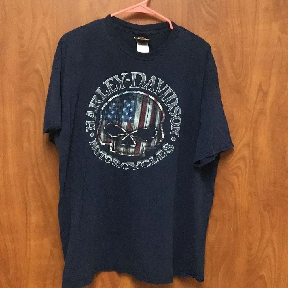 Harley Davidson Boers flag skull Saint Charles Missouri T-shirt size 2X veteran